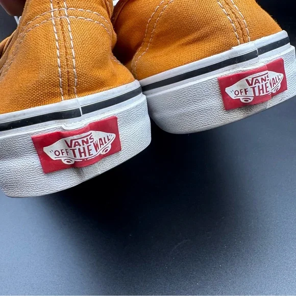 Vans Authentic Off the Wall Lace up Orange White sneakers, Mens Size 10 - Picture 5 of 9